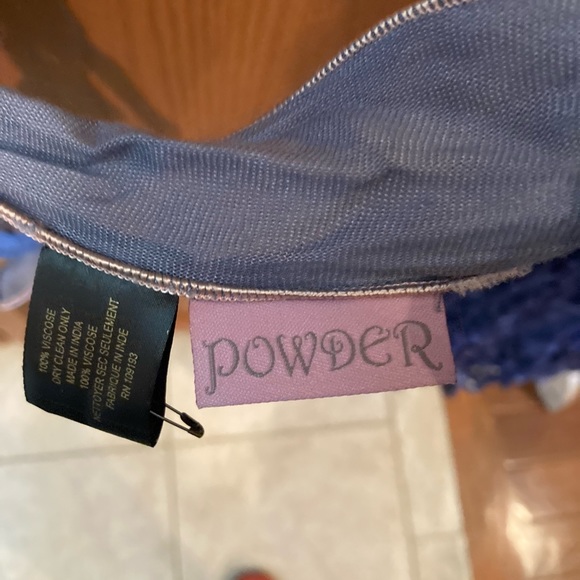 POWDER Ruffle Scarf in soft lavender with a pale pink trim. - Picture 4 of 4